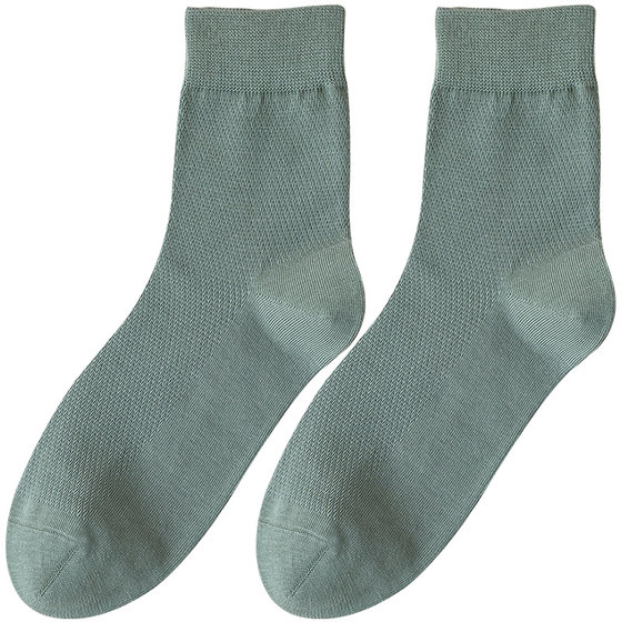 
Men's mid-tube socks for summer thin pure cotton socks for odorproof and sweat-absorbing mesh 100% authentic summer socks