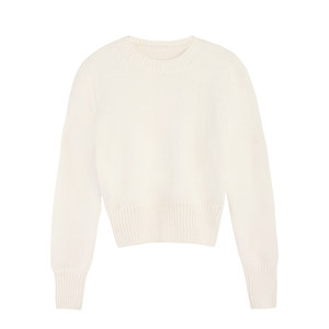 MULVAN Black Sweater Women's Winter Round Neck Loose Outer Wearing Short Pullover Knit Top
