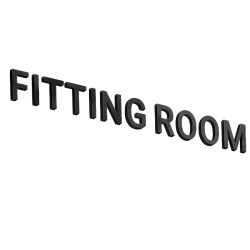 Acrylic clothing store fitting room signage locker room