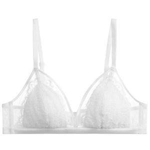 Lilymoda French underwear female girl pure and thin bra, no steel circle, small breast lace triangular cup bra
