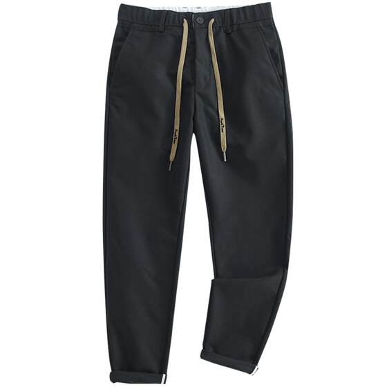 Hanxu high twist twill casual trousers for men's anti-wrinkle-free slim-fitting trousers in spring and autumn versatile men's pants
