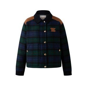 
[Containing Sheep Wool] Eland Woolen Coat Women's College Style Short Contrast Color Coat 2026 Spring New Style