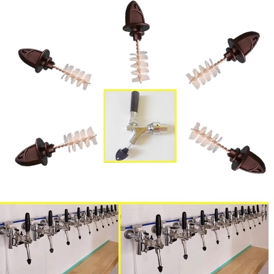 精酿啤酒龙头清洗刷/啤酒龙头尼龙清洗刷/啤酒酒头刷子设备配件