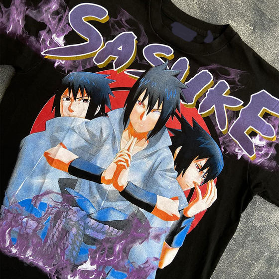 宇智波佐助 NARUTO Sasuke short sleeves火影忍者动漫二次元短袖