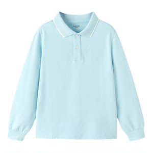 
Balabala children's clothing children's long-sleeved T-shirt boys 2026 spring new POLO shirt versatile solid color top trend