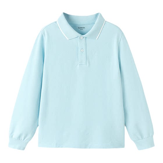 
Balabala children's clothing children's long-sleeved T-shirt boys 2026 spring new POLO shirt versatile solid color top trend