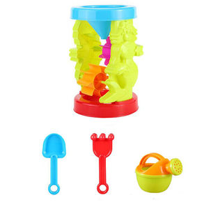 
Children's beach toy hourglass set baby truck shovel and bucket sand pool toy playground sand digging tools
