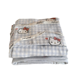 
Class A double-layer yarn four-piece set pure cotton 2025 new bed sheet quilt cover Sanrio student dormitory three-piece set 4