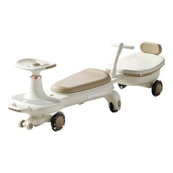 Twist car 1 year old 2025 new adults can sit on a double baby car swaying baby girl car