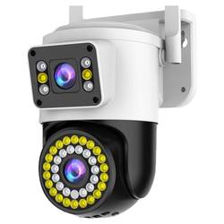 4G rainproof binocular high-definition panoramic surveillance camera