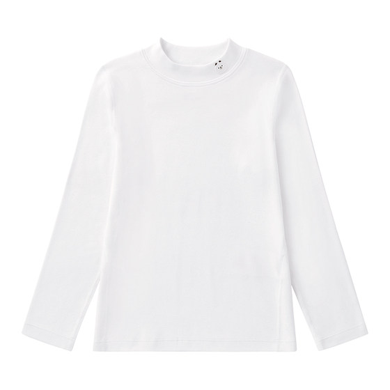 
Cotton era children's T-shirt bottoming shirt boys and girls warm long-sleeved pure cotton white autumn top thickened