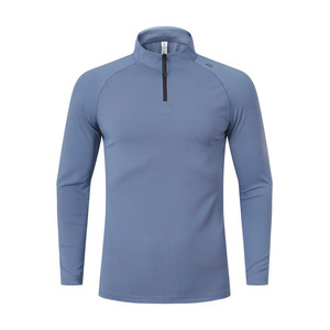 
Spring and Autumn American slim fit velvet warm high elastic fitness running training sports long-sleeved T-shirt 2024 new men