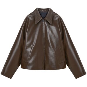 
VIVIDINI PU leather down jacket PU leather shorts