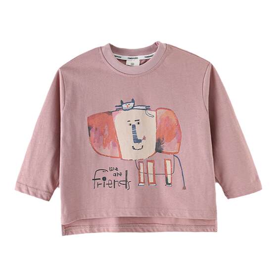 
Yantaijia children's clothing boys pink sweatshirt handsome spring new children's T-shirt long-sleeved baby boy pure cotton top