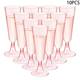 10Pcs Pink Champagne Cup Disposable Plastic Flutes Cups Wedd