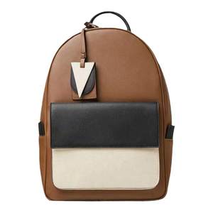 
ZARA new men's bag, three-color spliced ​​backpack, trendy brand college style school bag, large capacity travel computer backpack