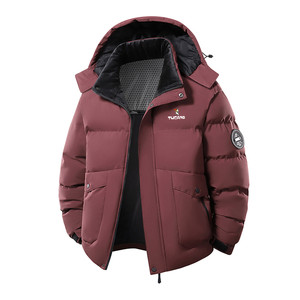 Woodpecker Autumn and Winter Down Jacket Men's Thickened Warm Casual Jacket Hooded Windproof Loose Large Size Cotton Jacket