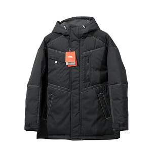 
Li Ning long knee-length down jacket 2024 winter new style for men and women couples hooded with fur collar AYMU177
