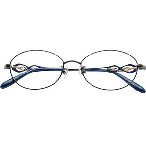 
Japan's LaMille pure titanium glasses frame women's full frame temperament small face gold wire ultra-light small fresh glasses frame 106