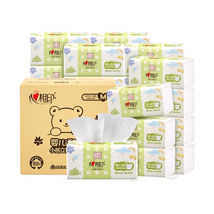 
[Suitable for mothers and infants] Heart-to-heart tissue paper for babies, M size 24 packs, whole box of napkins, 3 layers, 100 pieces