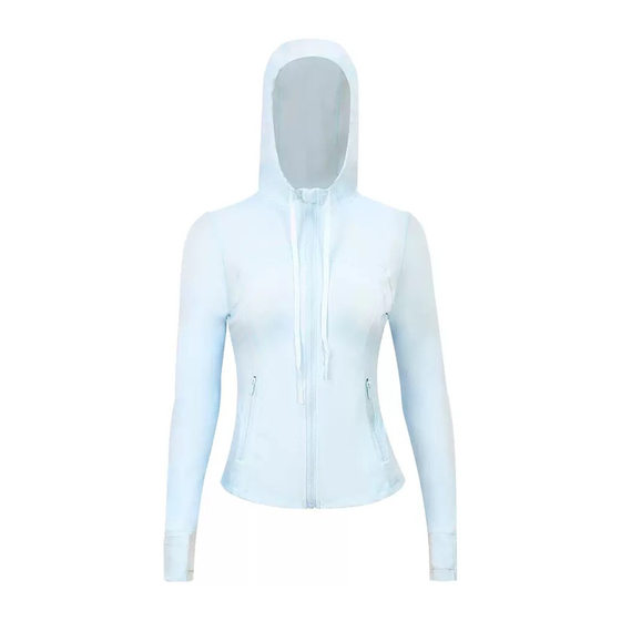 
Ruth's same style hooded yoga wear sports jacket women's running stand-up collar zipper fitness long-sleeved autumn and winter
