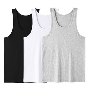 
Men's vest pure cotton thin spring and summer loose plus size sleeveless cotton vest vest for middle-aged and elderly people