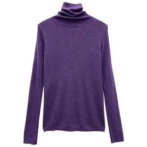 
Thin cashmere sweater for women in autumn and winter 2025 new high-quality tight inner layer soft waxy bottoming sweater pile collar sweater