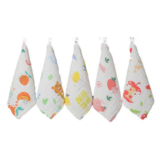 
Jialiya baby saliva towel newborn pure cotton super soft small square towel baby special face towel children's gauze towel