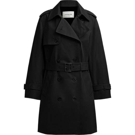 
[New Product] COACH/Coach Outlet Women's Mid-Length Retro Brown Windbreaker with a High-Quality Design