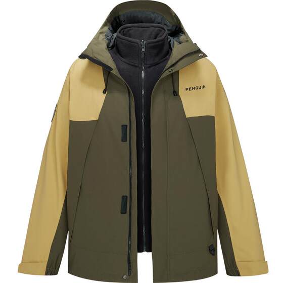 
Wang Junkai's same Camel Dragon three-in-one jacket for men and women, autumn and winter outdoor waterproof mountaineering jacket