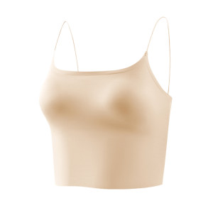
Stainless vest integrated chest pad underwear for women with invisible liquid foundation for beautiful back anti-exposure bra strap