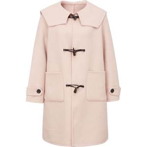 Metersbonwe large collar long coat for women autumn and winter commuting fashion loose and comfortable thickened warm woolen large Q