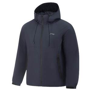 
Li Ning Jacket Fitness Series Men's reflective warm hooded windproof loose simple comfortable cotton jacket