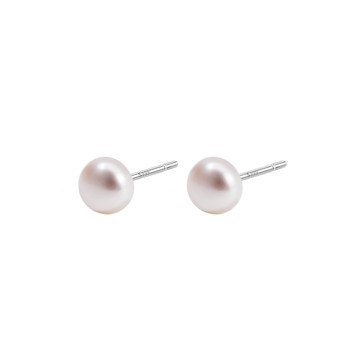 sterling silver natural freshwater pearl stud earrings for women