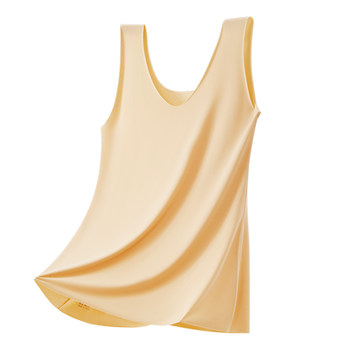 Ice silk markless vest skin color ultra-thin lining