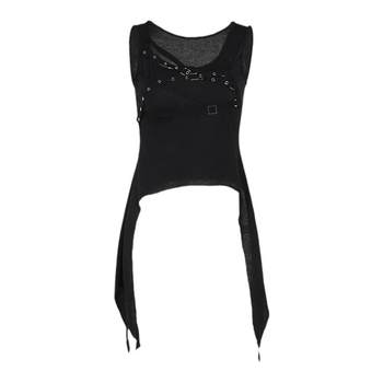 Gothic punk rock outfit black hottie top
