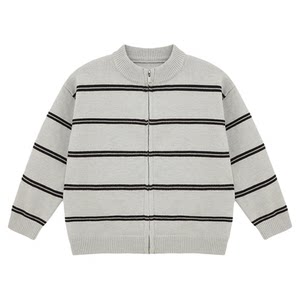 
Paiding children's clothing boys' sweaters children's boys big children's striped knitted cardigan 2026 spring new tops spring fashion trend