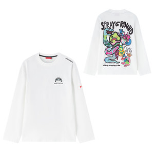 
[Nomaruko joint] SprayGround shark mouth hand-painted graffiti long-sleeved T-shirt men's 25 autumn tops trendy