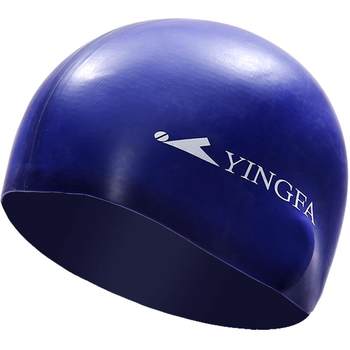 Yingfa solid color silicone swimming cap waterproof for men and women

