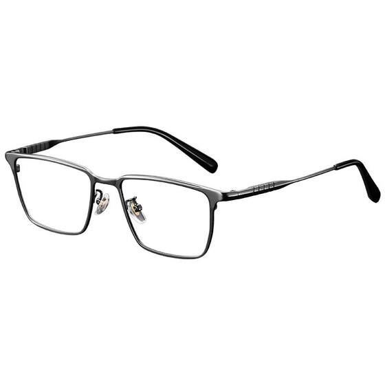 
Men's high-end pure titanium glasses, ultra-light square myopia eye frames, can be equipped with degree-changing color-changing anti-blue light glasses for men