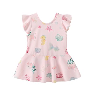 
[Quick-drying sun protection] Girls swimwear, children's one-piece swimsuit, children's summer beach wear, cool baby swimsuit summer