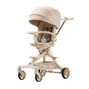 Sliding baby artifacts can sit on the super light, high -landscape baby hand cart, two -way one -button folding baby stroller
