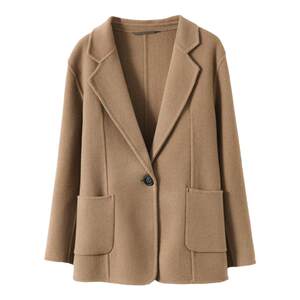 
2025 new double-sided cashmere coat for women short loose small Hepburn wool wool high-end casual jacket