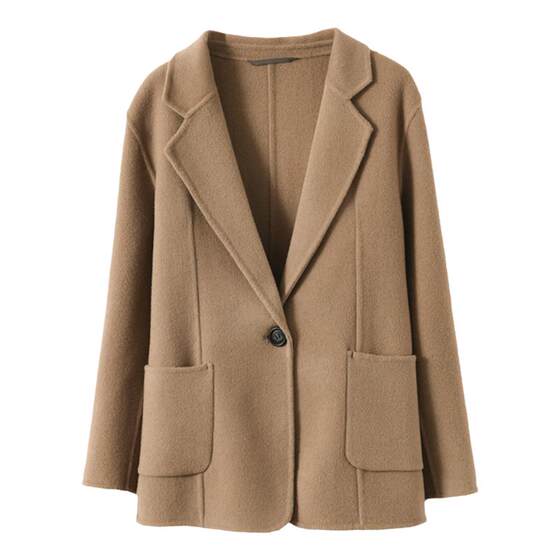 
2025 new double-sided cashmere coat for women short loose small Hepburn wool wool high-end casual jacket