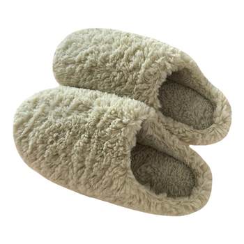 
Thin simple style plush velvet confinement shoes and cotton slippers