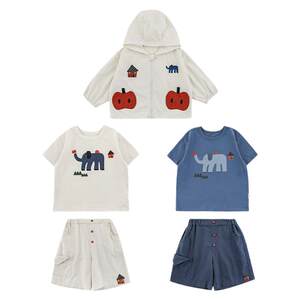 Young Girls Light Sun Protection Series Summer Insulated Hooded Sun Protection Clothes Loose Short Sleeve Five-Seam Shorts Trendy
