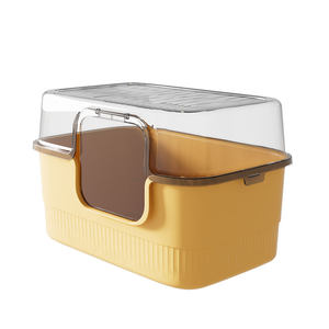 
Extra-large cat litter box, fully enclosed odor-proof toilet, cat litter box, anti-splash cat care supplies for big cats and kittens