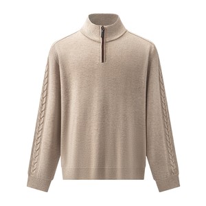 
[Heavy 100% Cardigan] Red Bean Warm Sweater Men's Winter Casual Half-Zip Thickened Sweater Men's