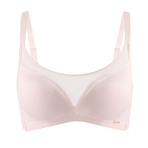 Red Bean underwear Women's Warm Circle Text Get Gathering Parallel Breasts, Small breasts, baby cotton lazy female bra, breathable