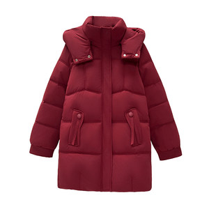 
New down cotton jacket for women in winter, mid-length thickened warm jacket for large size loose winter cotton jacket for women